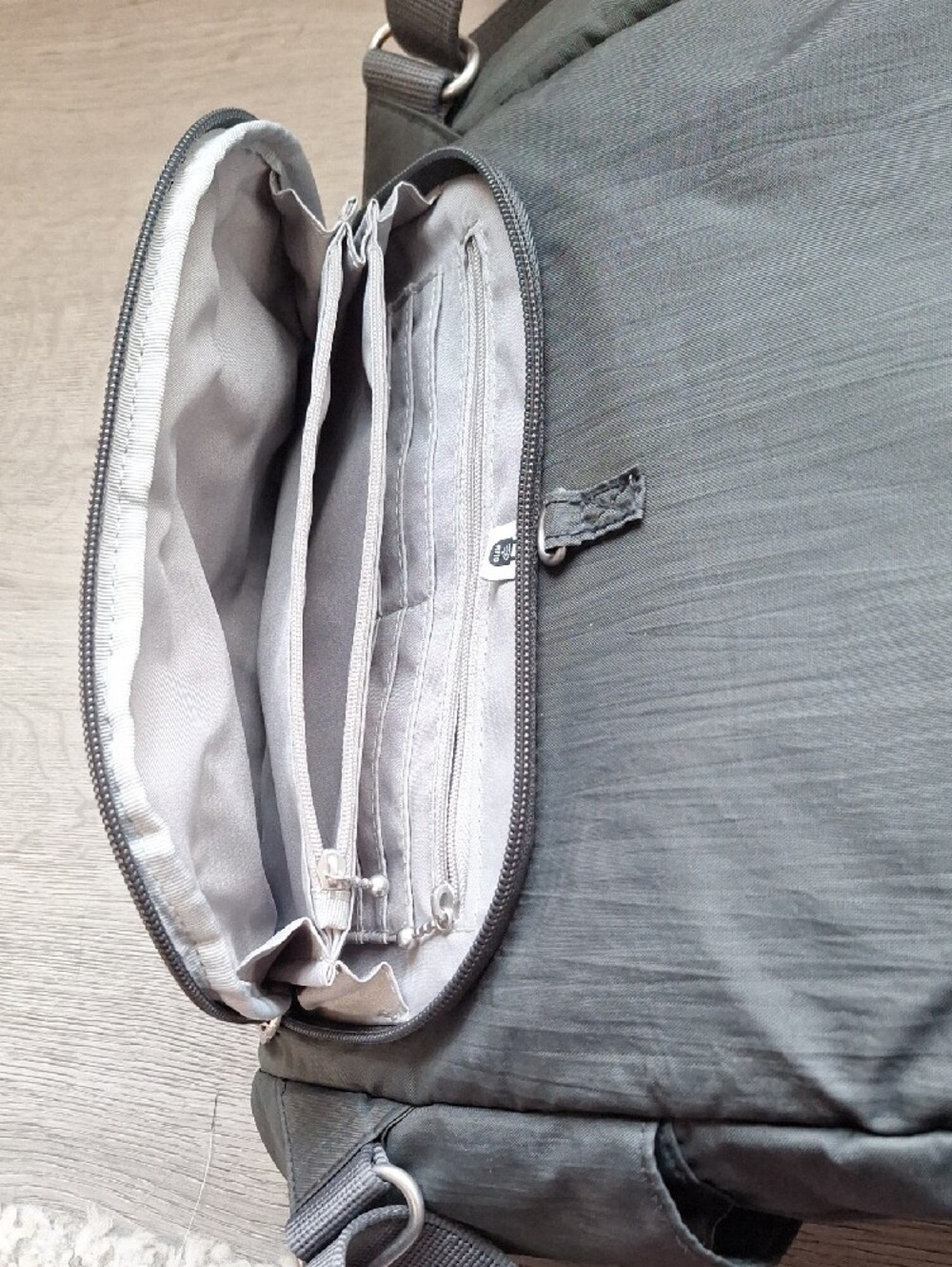 Baggallini Securtex Vacation Travel Backpack Charcoal Gray - Picture 7 of 8
